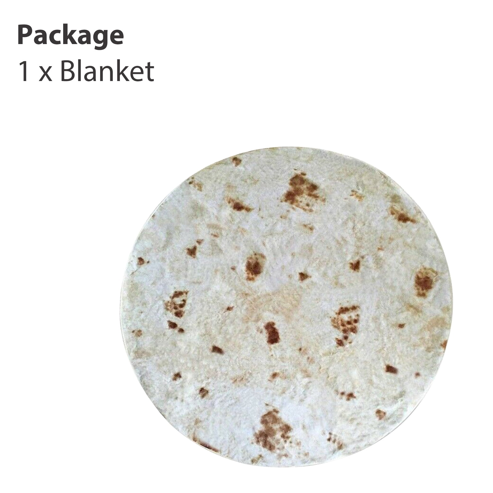 Mgput Burritos Tortilla Blanket-Realistic Burritos Wrap Giant Round Blanket-Soft and Comfortable Flannel Kids' Throw Blankets for Bed-Couch or Travel 